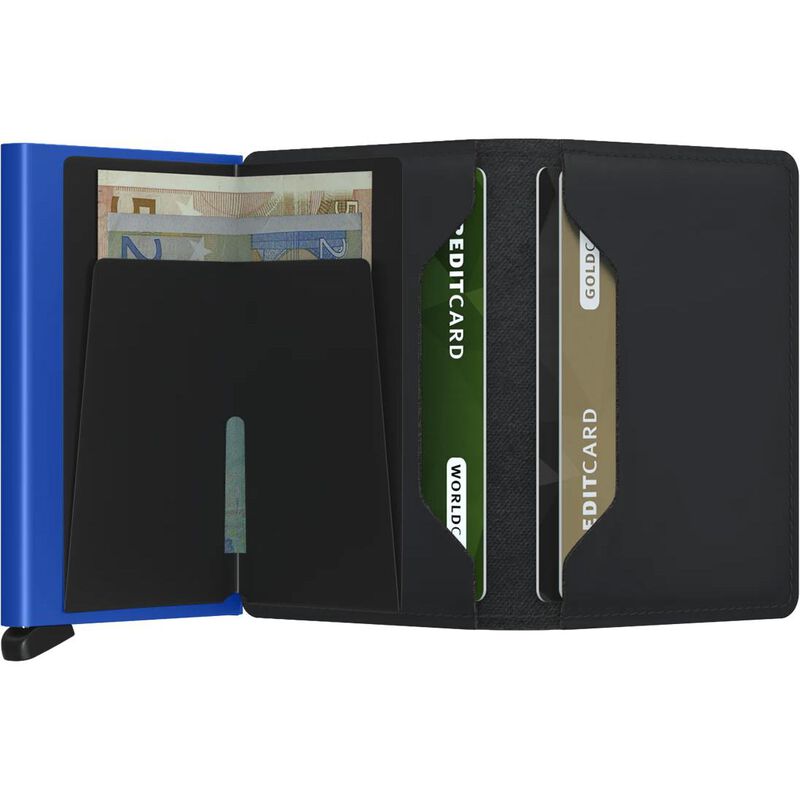 Secrid Slimwallet Matte Black & Blue image number 2